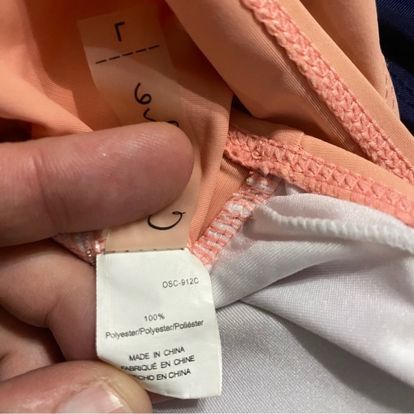 Cupshe Coral Navy Cut Out One Piece Padded Swimsuit - Picture 7 of 7